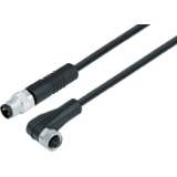 M8, series 718, Automation Technology - Sensors and Actuators - ---connection cable male cable connector - female angled connector