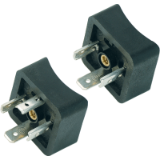series 210, Automation Technology - Solenoid Valve Connectors - male power connector, contacts angled inwards