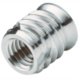 BN 37907 - Threaded inserts self-cutting with small head, for light-metal alloys and plastics