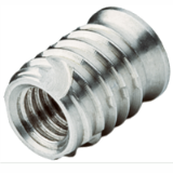BN 37908 - Threaded inserts self-cutting with small head, for light-metal alloys and plastics
