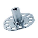 BN 55846 - Fastener with threaded collar rounded corner head Ø 38 mm