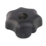 BN 2936 - Star Knobs with metal boss and tapped through-hole (FASTEKS® FAL), polyamide, black