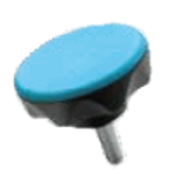 BN 506 - Lobe knobs with threaded stud, steel zinc plated (Elesa® Ergostyle® ELK.p), gray-black, matte finish