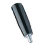 BN 14274 - Revolving handles with threaded stud and hex socket, steel zinc plated (Elesa® I.301+x), black