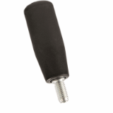 BN 2983 - Revolving cylindrical handles with threaded stud and hex socket (FASTEKS® FAL), reinforced polyamide, black