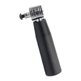 BN 3029 - Retractable cylindrical handles turnable with internal thread (FASTEKS® FAL), reinforced polyamide, black