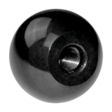 BN 2907 - Plain spherical knobs with tapped blind hole (FASTEKS® FAL), Thermoset FS 31, black