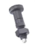 BN 21226 - Indexing plungers with hex collar and locking pin stainless steel (Elesa® PMT.101-SST-A/AK), black