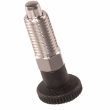 BN 2915 - Index Bolts without Stop with hex collar (FASTEKS® FAL), steel, zinc plated blue