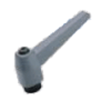 BN 14188 - Adjustable handles with black-oxide steel boss (Elesa® MR.A), grey RAL 7031